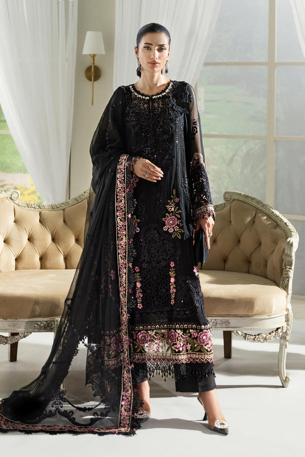 MARIA-B Embroidered Chiffon Suit