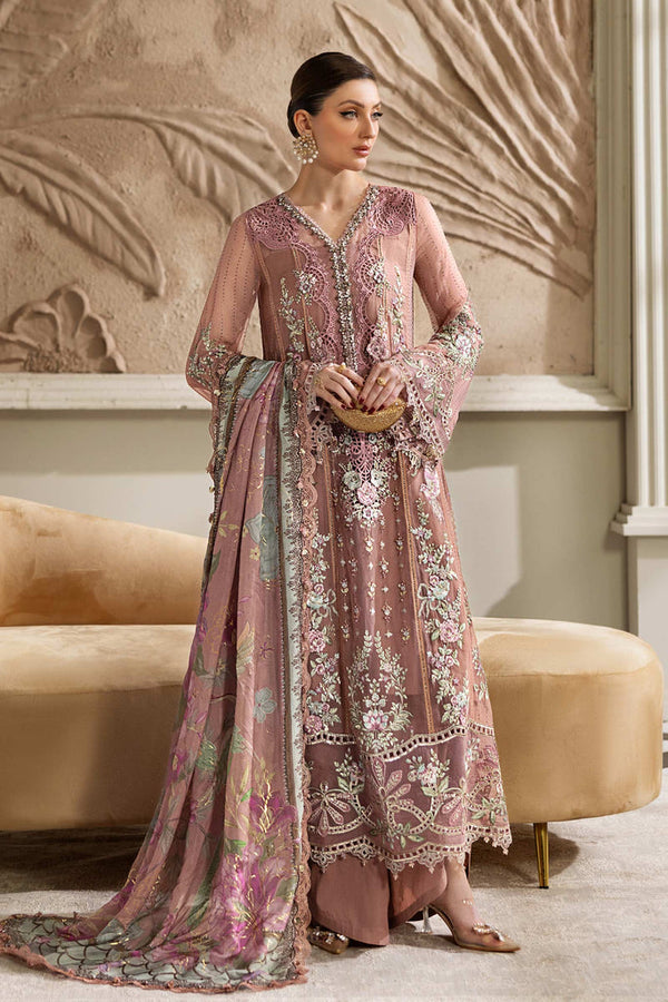 MARIA-B Embroidered Chiffon Suit